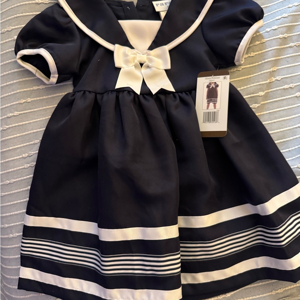 Navy and White Kids Dress